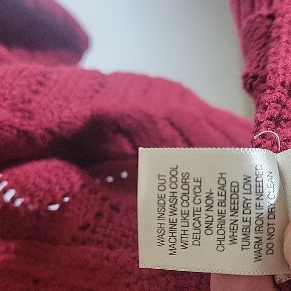 Leo & Nicole Burgundy Cardigan Size XXL - Picture 5 of 7